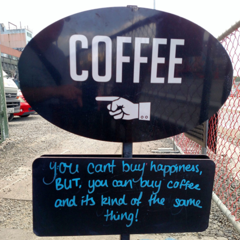 Great Coffee Fast! is great with the signs.
