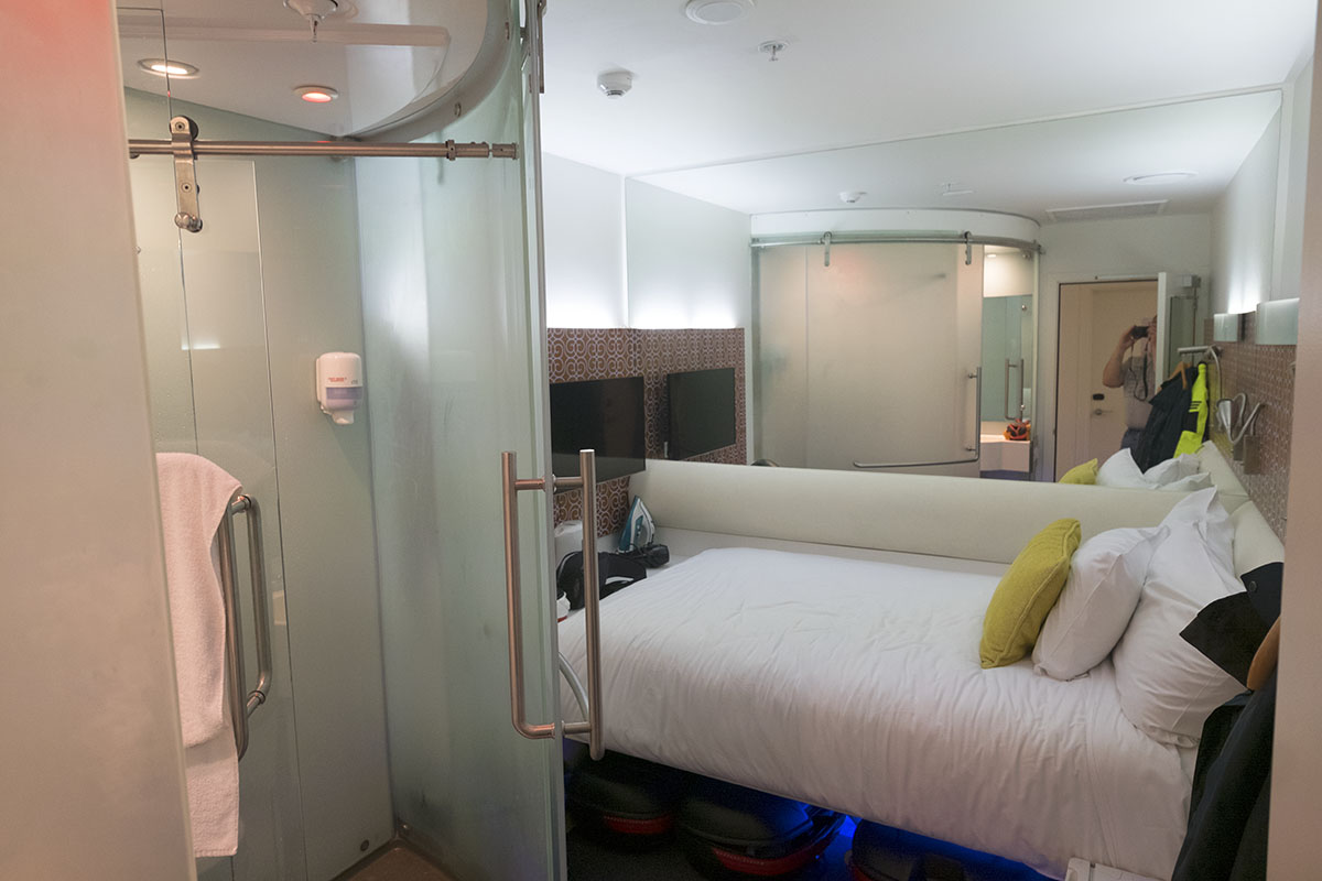 Compact hotel room at Breakfree