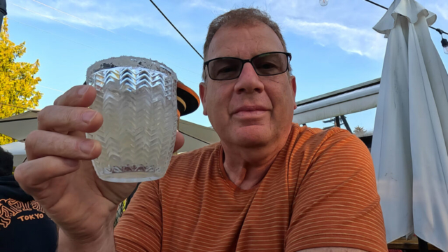 A drink at Shed Restaurant in Tofino